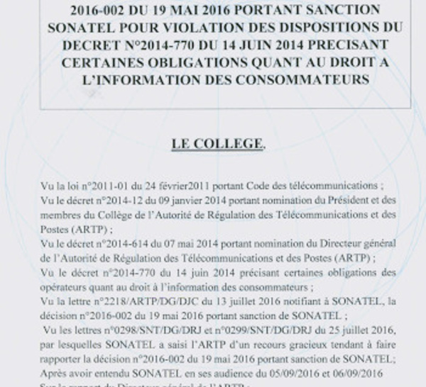 RECOURS GRACIEUX : Au lieu de 13 Milliards, la Sonatel paiera finalement 1,5 milliard. Que s'est-il passé chez Abou Abel Thiam?