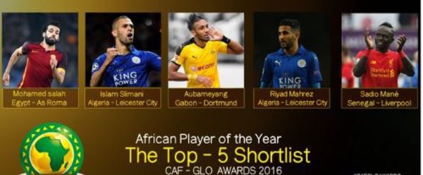 Meilleur joueur africain de l’année 2016 : Sadio Mané parmi les 5 finalistes pour le titre