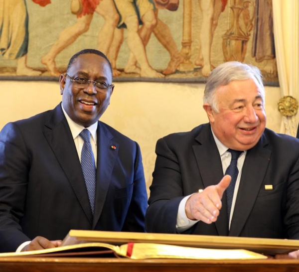 FRANCE : Les images de la  Rencontre entre le Président Macky Sall et le Président du Sénat
