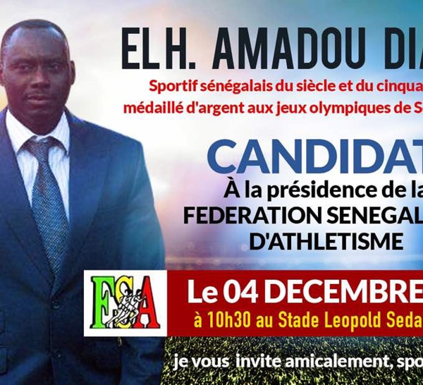 Fédération d'athlétisme : Amadou Dia Ba  candidat!