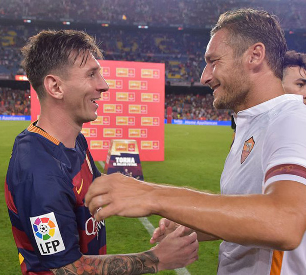 Barça : Pour Totti, Messi est le meilleur