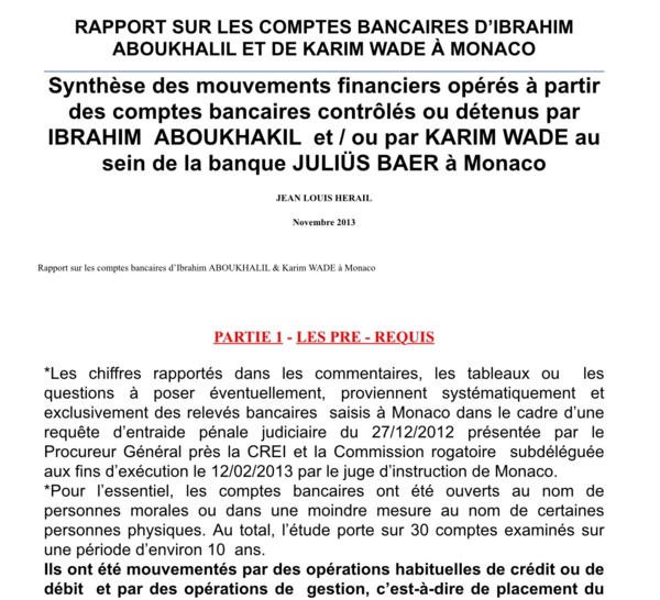 Lumière sur les comptes bancaires de Monaco : La Banque mondiale soupçonne Bibo d’être un « prête-nom » de Karim Wade (Rapport)