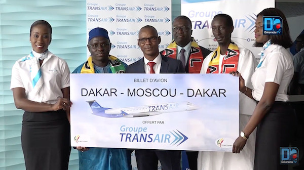 Coupe du monde 2018 : TRANSAIR offre trois billets d’avion à l’ANPS et 5 millions de francs Cfa  au 12ème Gaïndé (Publi-reportage)