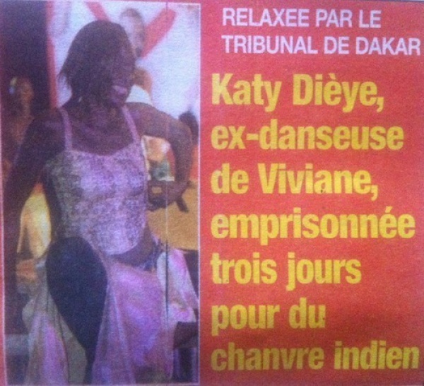 Tribunal des flagrants délits: Katy Dièye, l'ex-danseuse de Viviane, sur le banc des accusés.