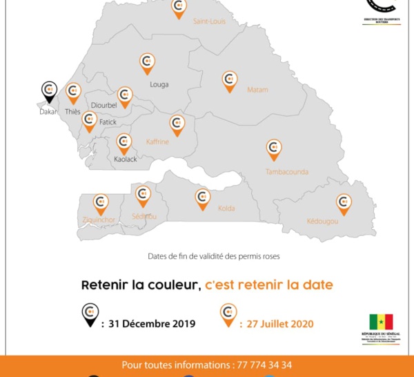 Transports : La date limite de remplacement du permis est le 31 Décembre 2019.