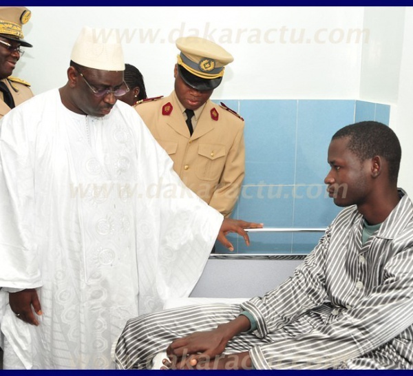 Regardez les images de la visite rendue par Macky Sall aux soldats blessés
