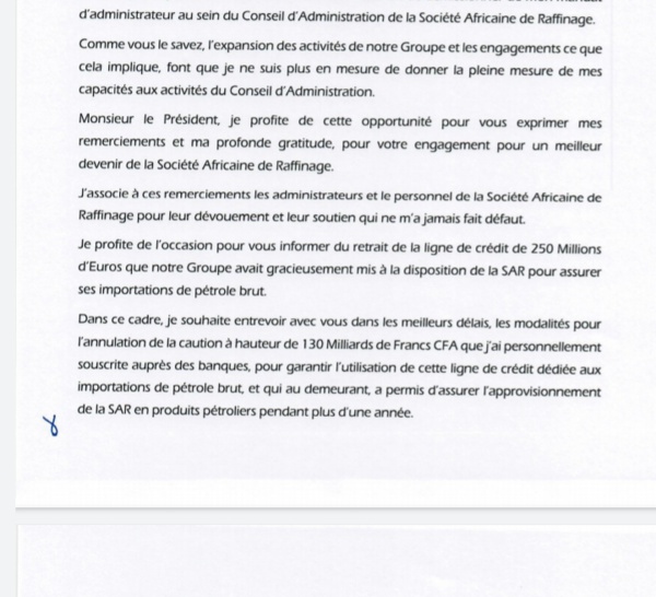 COUP DE TONNERRE / Khadim Bâ démissionne du CA de la SAR et retire sa couverture financière. Jusqu'à quel niveau la survie de la Société est-elle menacée ?