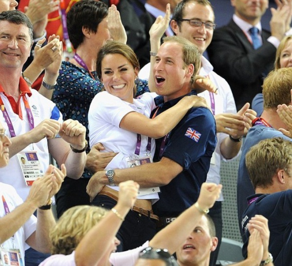 Le Prince William et son épouse enivrés par la prestation anglaise aux J.O (Images)