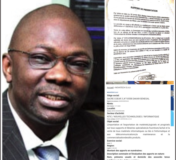 Sindia / Meïssa « copie » Babacar Ngom : l’histoire des 90 ha à « Nova Tech» informatique pour usage agricole…