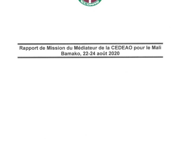 Crise au Mali : Voici le rapport de mission du médiateur de la CEDEAO Goodluck Jonathan (DOCUMENTS)