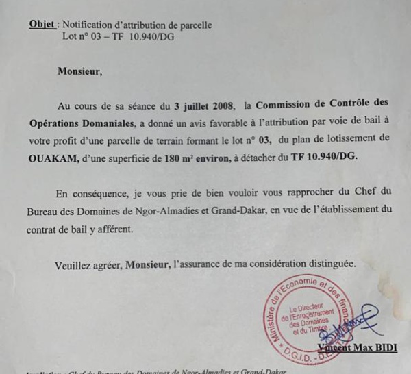 Litige foncier opposant Farba Ngom à la famille Ndoye / Les conseils juridiques du député brandissent des documents... Farba disposé à céder la parcelle si...
