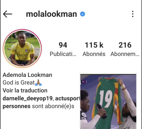 Hommage à Pape Bouba Diop : Le compte instagram de Lookman pris d’assaut par les internautes Sénégalais.