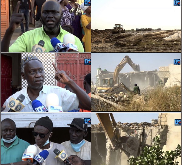 Kahone : Les familles déguerpies comptent dormir cette nuit à la belle étoile... Elles disent avoir perdu des centaines de millions après la démolition de leurs maisons.