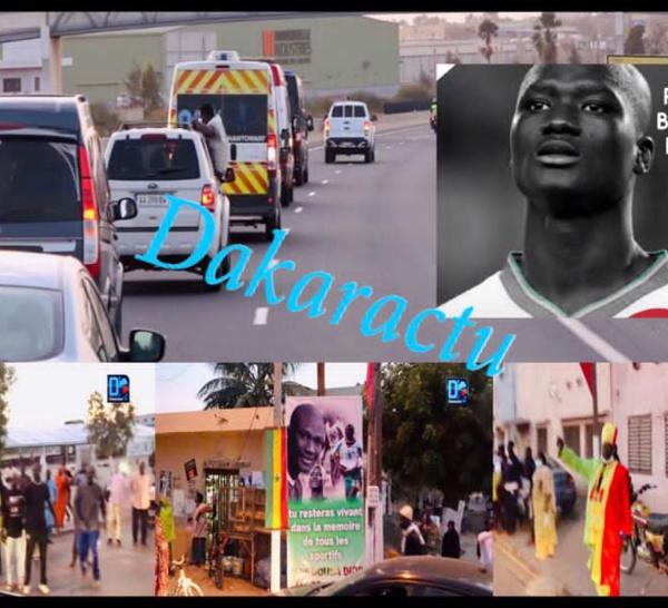 Cortège funéraire : Un convoi exceptionnel de véhicules accompagne Pape Bouba Diop à Rufisque.