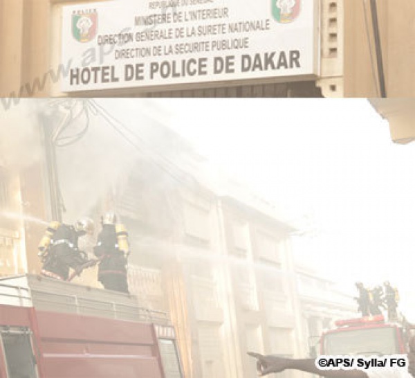 Un court-circuit provoque un incendie au commissariat central de Dakar
