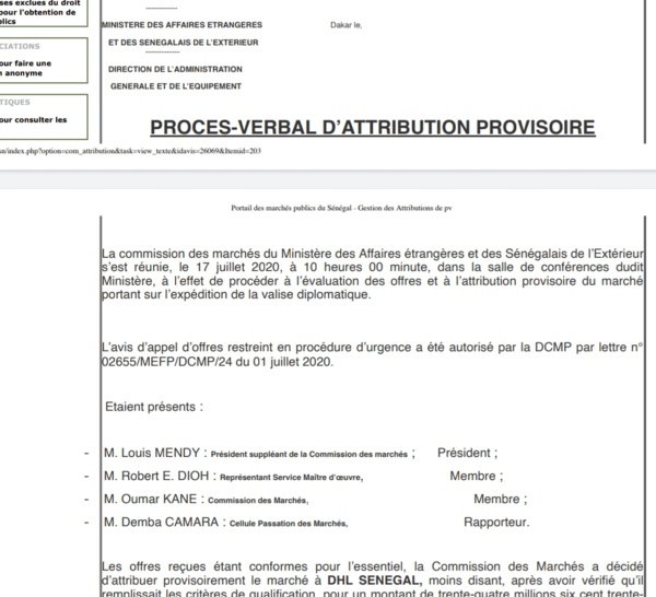 Responsabilité du MAESE dans l’acheminement des passeports des sénégalais de la Diaspora: ce marché de 34 millions signé avec DHL pour l’expédition de la valise diplomatique qui confirme Dakaractu
