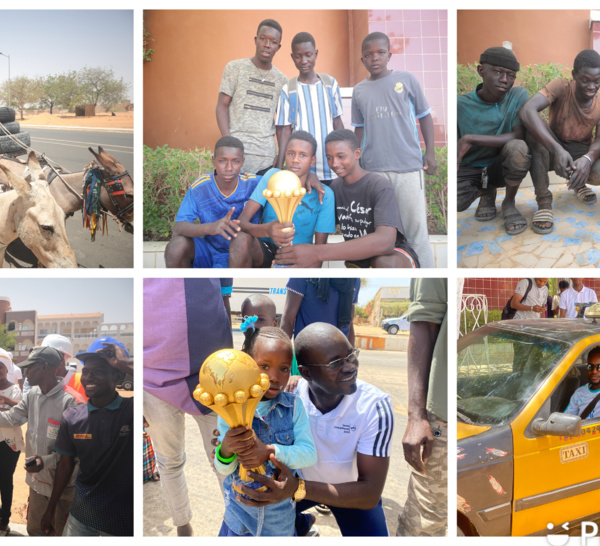 (IMAGES) « Trophy Tour » : Des ouvriers et charretiers se pressent pour voir le trophée de la CAN