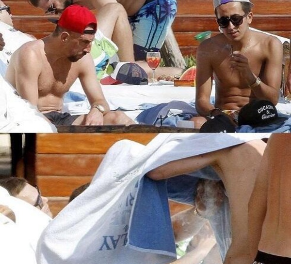 Ribéry surpris en train de fumer un joint