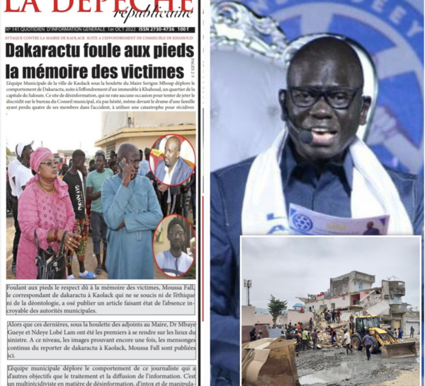 Drame à Kaolack et absence du Maire : Quand Serigne Mboup et ses acolytes tentent lamentablement de se dédouaner...
