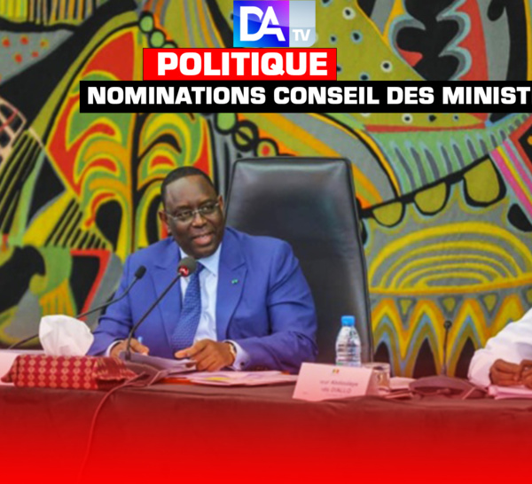 Les nominations en conseil des ministres de ce Mercredi 07 Décembre 2022.