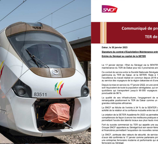 Signature du contrat d’Exploitation Maintenance entre la SENTER et la SETER Entrée du Sénégal au capital de la SETER