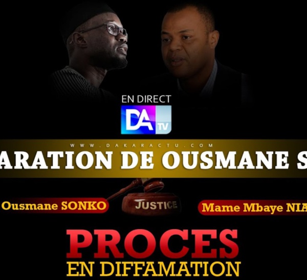 [🔴LIVE] Procès en diffamation : Suivez la déclaration de Ousmane Sonko