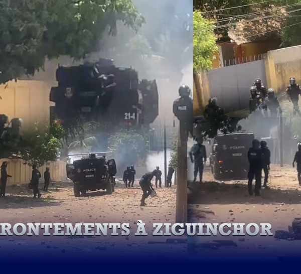 Affrontements à Ziguinchor: Un véhicule blindé de la police fait marche arrière et tue par accident 1 policier.