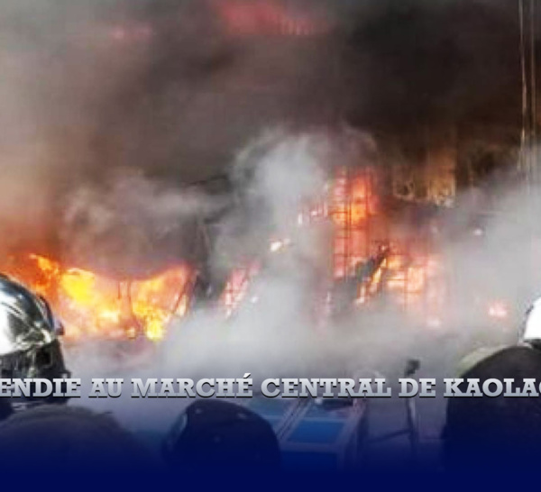 Incendie au marché central de Kaolack: Deux blessés et plusieurs dégâts matériels.