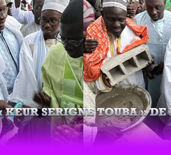 « Keur Serigne Touba » à Pikine : Serigne Bassirou Abdou Khadr pose la première pierre de la mosquée