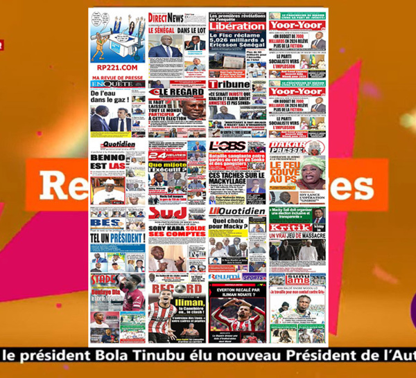 Revue des titres à la UNE des journaux de ce Lundi 10 juillet… (Wolof)