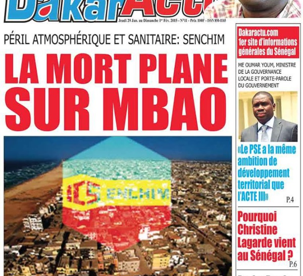 Dakaractu Bi hebdo : Voici la Une du Jeudi 29 Janvier 2015