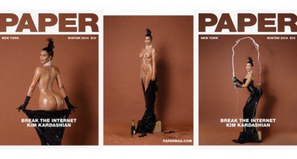 Kanye West "serviteur du peuple" revient sur les fesses nues de Kim Kardashian en une de Paper