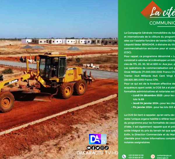 Site de l’ancien aéroport LSS/Cité du Parc : la CGIS SA. annonce la livraison effective des premières parcelles !