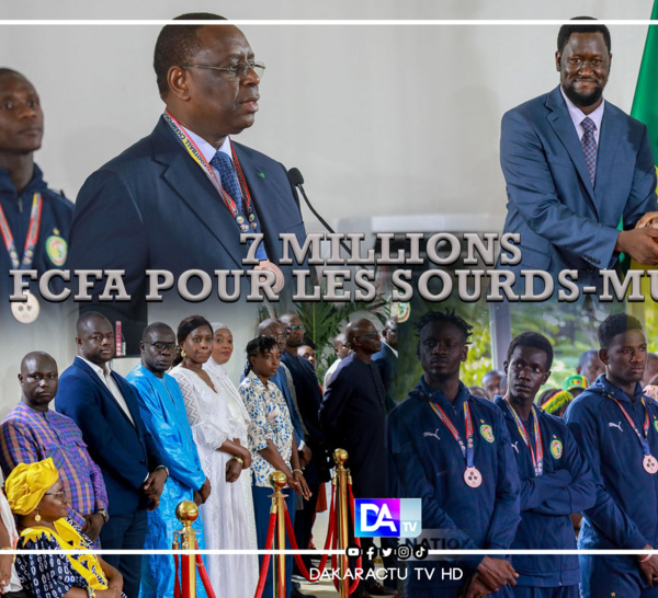 Récompense : Le President Macky Sall et la FSF débloquent 7 millions FCFA pour les sourds-muets