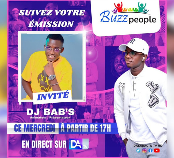 [ 🛑LIVE ] Votre émission Buzz People de Dj Khoss avec comme invité Dj Babs animateur présentateur