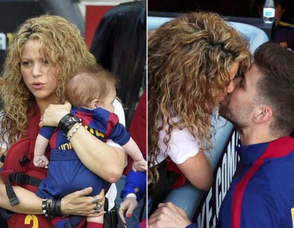 Shakira avec ses fils au stade pour supporter leur père, Gerard Piqué