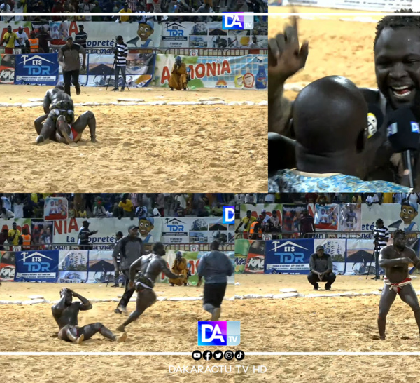 GRAND COMBAT : Beaucoup trop puissant, Alboury explose Cheikh Tidiane Niang d’un terrible plaquage !
