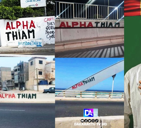 Le nom de « Alpha Thiam » gravé sur les murs de Dakar : « Une forme de com » qui crée le tollé chez des sénégalais !