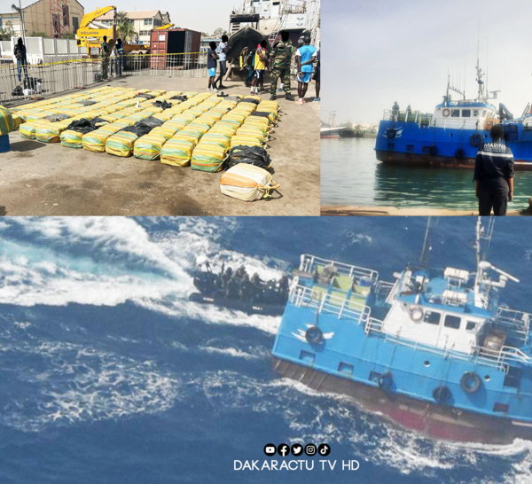 Trafic de drogue : Une saisie record de 3 tonnes de cocaïne d’une valeur minimale de 126 milliards de francs CFA (Marine nationale)