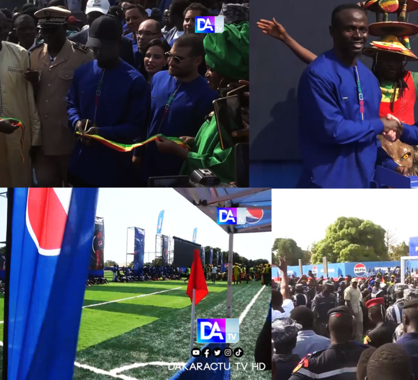 Inauguration (Bambali) : Nouvel ambassadeur de PEPSI, Sadio Mané offre un terrain avec gazon synthétique à la jeunesse