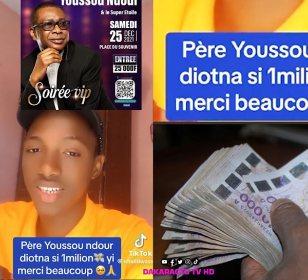 Youssou Ndour offre 1 million à un vendeur de "wass"