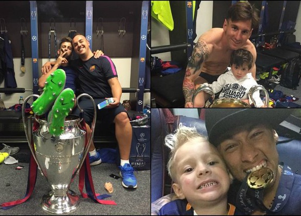 Le cigare de Piqué, Messi et Neymar en famille: entrez dans le vestiaire du Barça
