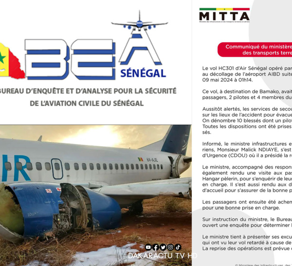 Sortie de piste de l’aéronef de type B737/300: De l’inopportunité du communiqué du ministère des transports avant le BEA…
