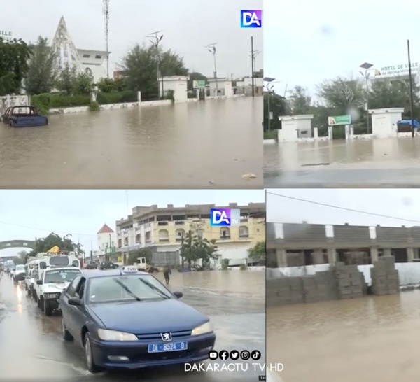 TOUBA- / La mairie submergée par les eaux… Le maire avoue son impuissance … les alentours de la grande mosquée impactés … Les secours fiévreusement attendus !