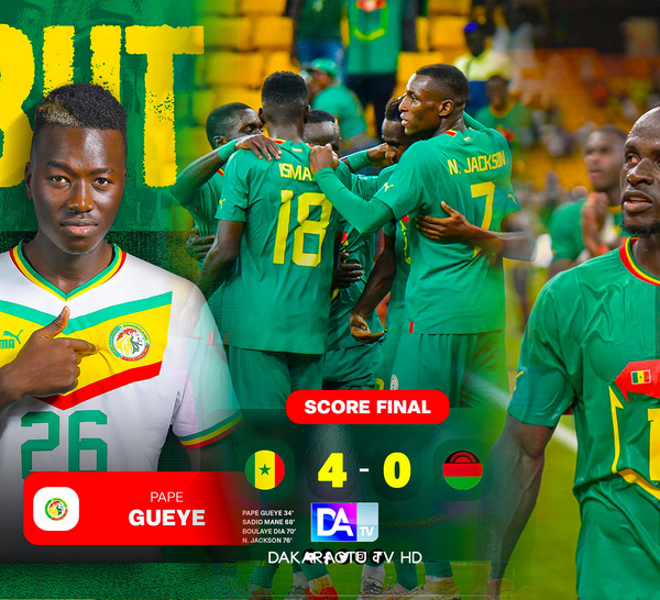 Le Sénégal surclasse le Malawi : 4-0, une victoire éclatante !