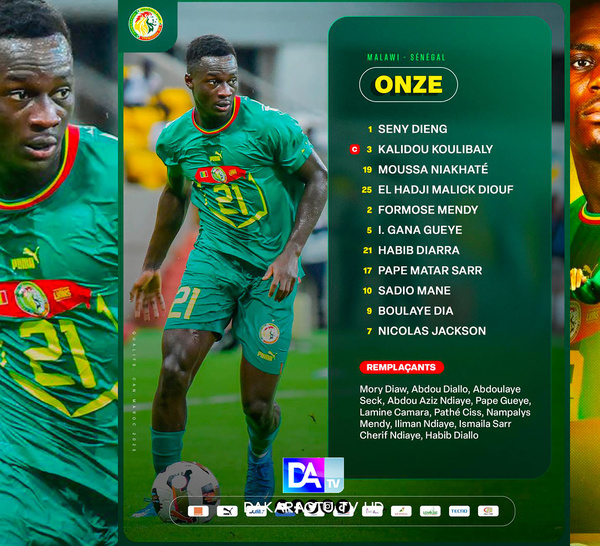 Pape Thiaw dévoile son onze de départ pour le match retour contre le Malawi