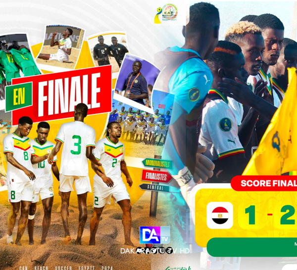 Les Lions de la Plage en Finale : Le Sénégal Écarte l’Égypte dans un Duel Acharné (1-2)