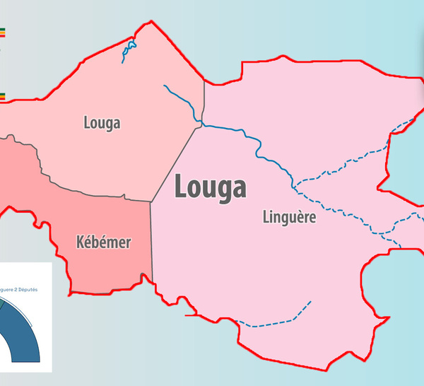 [INFOGRAPHIE] Sénégal/Législatives 2024 : Visualisez les résultats provisoires de la région de Louga