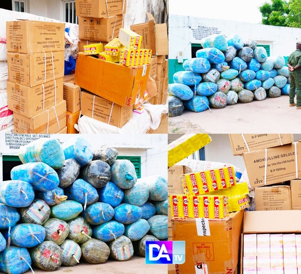Douanes – Trafic de produits prohibés en haute mer : saisie d’importantes quantités de chanvre indien et de faux médicaments d'une contrevaleur de plus de 103 millions FCFA 