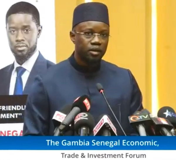 Ousmane Sonko, PM  : « Les relations commerciales entre le Sénégal et la Gambie peuvent atteindre 500 milliards de francs CFA ou plus… »